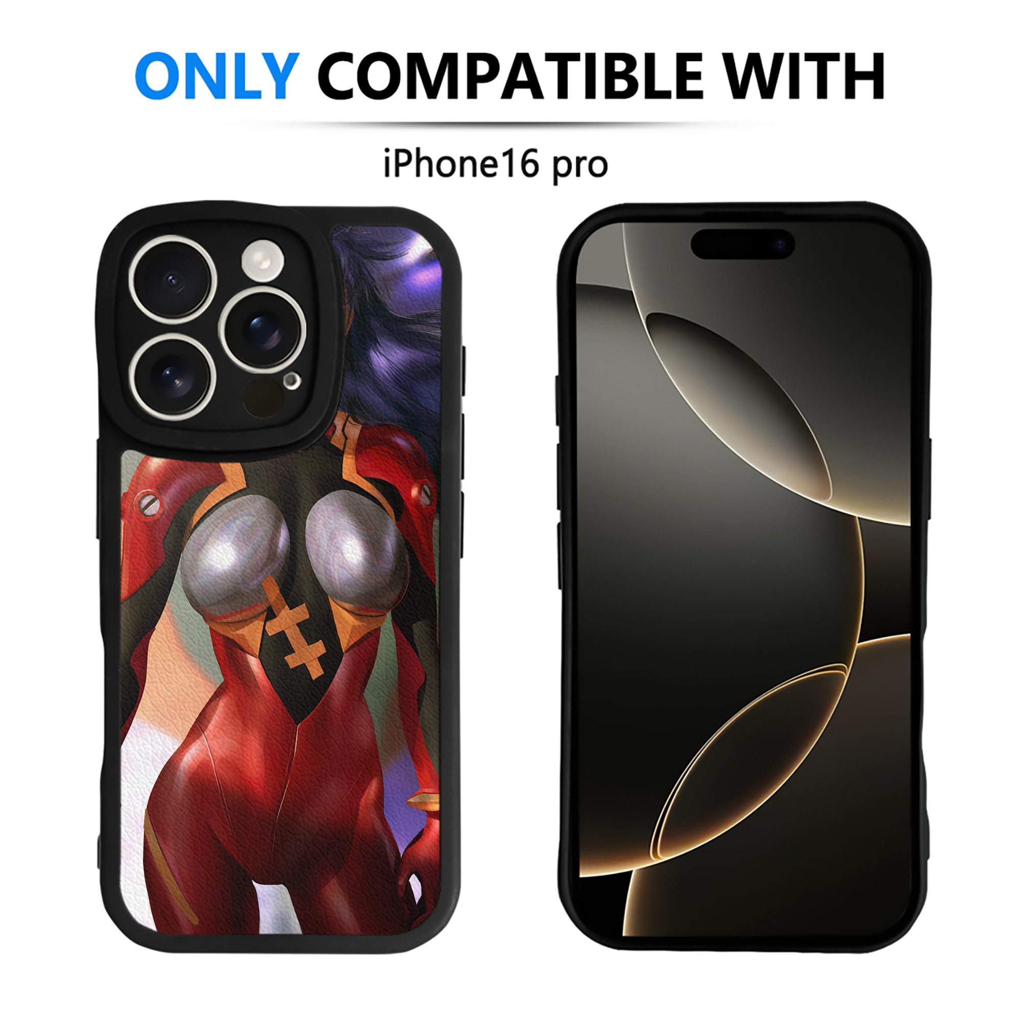 （画像用） EVA 新世紀エヴァンゲリオン 【iPhone 16シリーズ対応】シリコンスマホケース（レザー調） 材質：シリコン